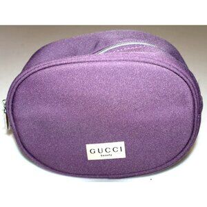 Gucci Beauty Cosmetic Bag Purple Pouch Travel Organizer Makeup Minimalist